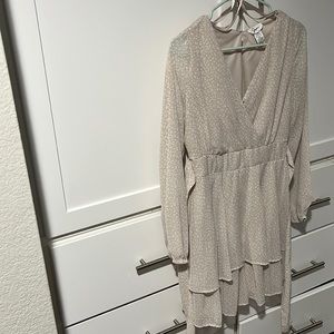 Subtle leopard bring tiered dress